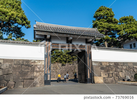 日本,櫻田門等的東京城市景觀的視圖。 日本,櫻田門等的東京城市景觀的視圖。 73769016