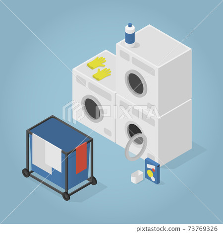 Isometric Dry Cleaning Illustration 73769326