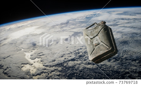 metal vintage and dirty jerrycan on Earth orbit metal vintage and dirty jerrycan on Earth orbit 73769718
