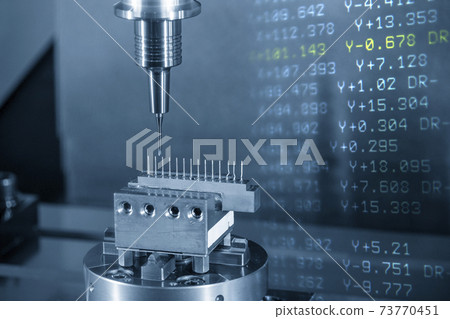 Abstract scene of CNC milling machine. Abstract scene of CNC milling machine. 73770451