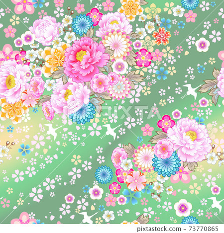 Seamless pattern with floral motif 73770865