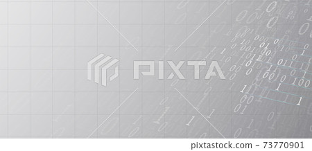 Bytes of binary code run through network. Abstract futuristic technology syberspace Bytes of binary code run through network. Abstract futuristic technology syberspace 73770901