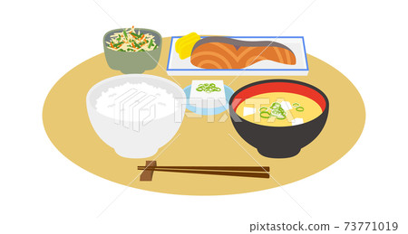 Illustration of Japanese food, Ichiju Sansai Illustration of Japanese food, Ichiju Sansai 73771019