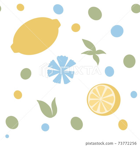 spring seamless pattern of lemons, flowers, green leaves. spring seamless pattern of lemons, flowers, green leaves. 73772256