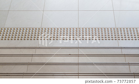 Tactile pave and non slip stair groove design architecture detail for disability user 73772857