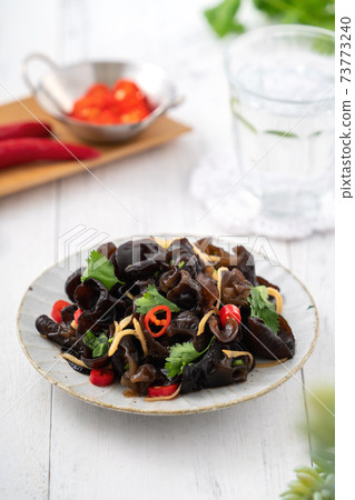 涼拌 木耳 雲耳 川耳 涼拌雲耳 涼拌川耳 Black fungus cold dish キクラゲ 73773240