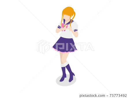 Illustration material of costume play, cosplayer, disguise 73773492