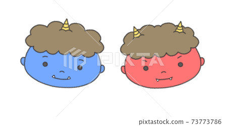 Cute demon setsubun crayon Cute demon setsubun crayon 73773786