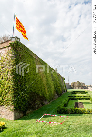 Montjuic Castle and landscaped gardens on the hills of Barcelona, Spain Montjuic Castle and landscaped gardens on the hills of Barcelona, Spain 73774412