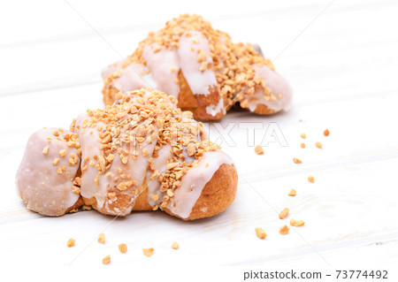 Two delicious croissants 73774492