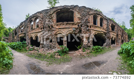 Abandoned Military Tarakaniv Fort (other names - Dubno Fort, New Dubna Fortress) - a defensive structure, an architectural monument of 19th century, Tarakaniv, Rivne region, Ukraine. Abandoned Military Tarakaniv Fort (other names - Dubno Fort, New Dubna Fortress) - a defensive structure, an architectural monument of 19th century, Tarakaniv, Rivne region, Ukraine. 73774892