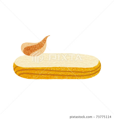 Vanilla Eclair_Hand-painted_Colored Pencil Touch_Vector Illustration Vanilla Eclair_Hand-painted_Colored Pencil Touch_Vector Illustration 73775114