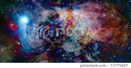 Nebula and stars in deep space. Elements of this image furnished by NASA 73775687