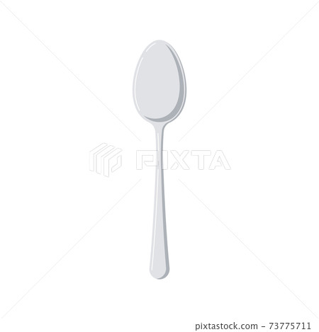 Metal spoon icon isolated on white background. - Stock Illustration ...