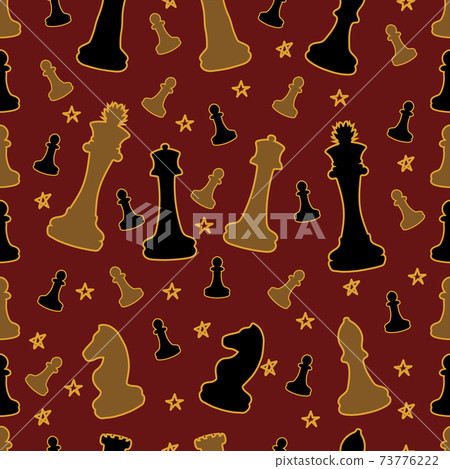 Chess pieces seamless pattern. Vector illustration - Stock Illustration ...