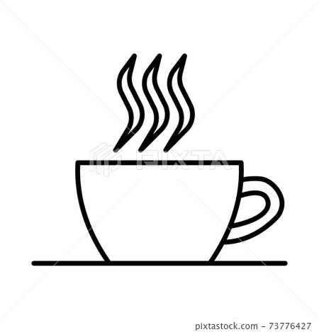 Outline cup isolated on white background. Coloring page. 73776427