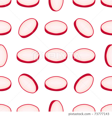 Illustration on theme of bright pattern red radish 73777143