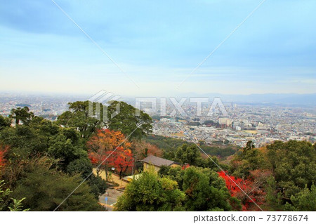 Kurume cityscape seen from Kora Taisha Shrine 73778674