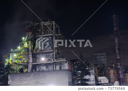Cement factory factory night view Cement factory factory night view 73779568
