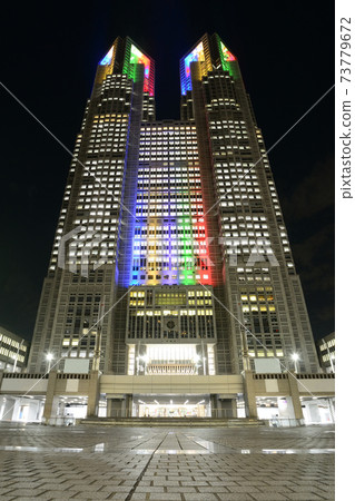 東京都政府大樓奧林匹克色彩照明 東京都政府大樓奧林匹克色彩照明 73779672