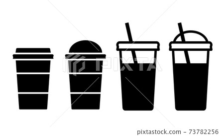 Takeaway drink icon set 73782256