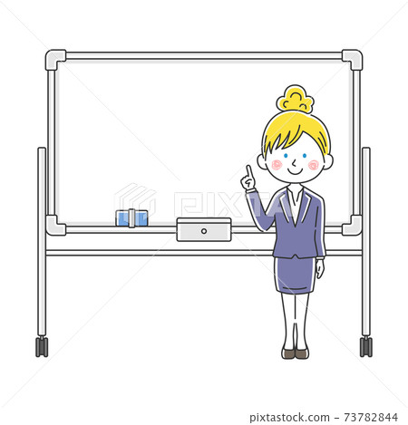 Illustration of a white business woman... - Stock Illustration ...