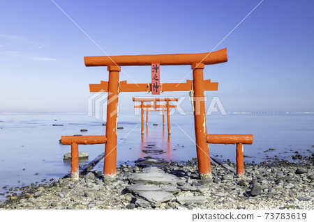 大o神社有明海水下鳥居的神秘風景（佐賀縣） 73783619