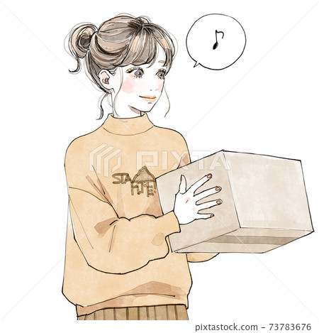 收到包裹的女人 收到包裹的女人 73783676