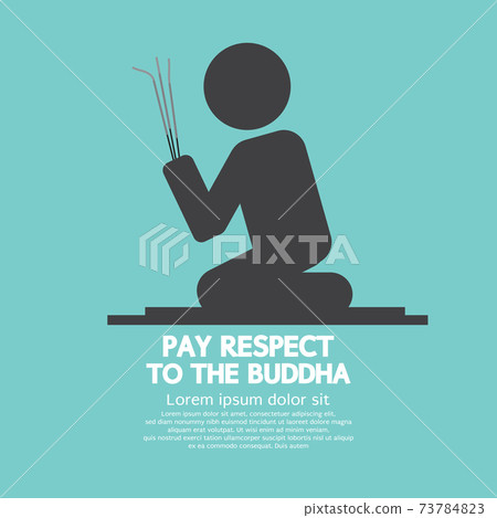 Pay Respect To The Buddha Black Symbol Icon Vector Illustration Pay Respect To The Buddha Black Symbol Icon Vector Illustration 73784823