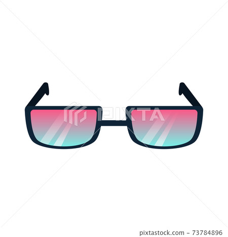 Eyeglasses logo with colorful lens vector illustration 73784896