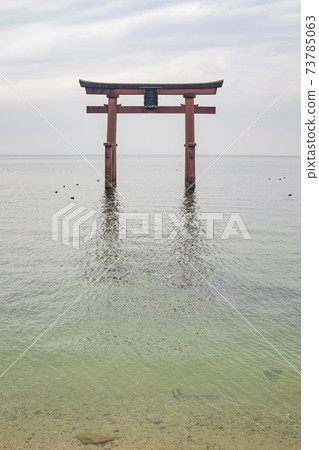 The Torii in the Lake Biwa, Shirahige Shrine The Torii in the Lake Biwa, Shirahige Shrine 73785063