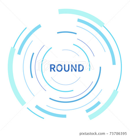 Abstract background with color circle line on white 73786395