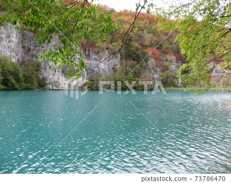 Plitvice Lakes National Park Beautiful lake surface 73786470