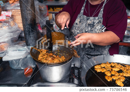 In the oil pan at the market Street food In the oil pan at the market Street food 73786546