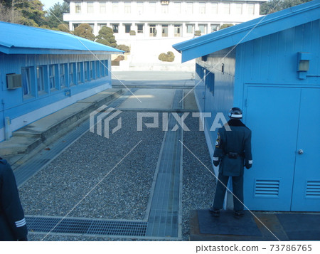 South Korea Panmunjom border line South Korea Panmunjom border line 73786765