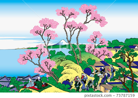 Katsushika Hokusai image Tokaido Shinagawa Gotenyama Nofuji bright version Katsushika Hokusai image Tokaido Shinagawa Gotenyama Nofuji bright version 73787159