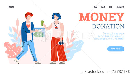 Fundraising for finance help, donation and charity - design for web. 73787188