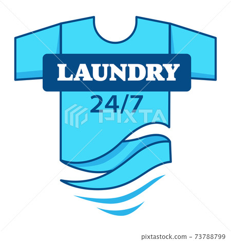 Laundry service 24/7, daily clothes washing label Laundry service 24/7, daily clothes washing label 73788799