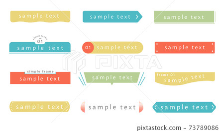 Simple frame / frame set / illustration / line / decoration / decoration / heading / treatment / design / material Simple frame / frame set / illustration / line / decoration / decoration / heading / treatment / design / material 73789086