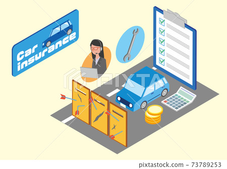 Image illustration of car insurance Image illustration of car insurance 73789253