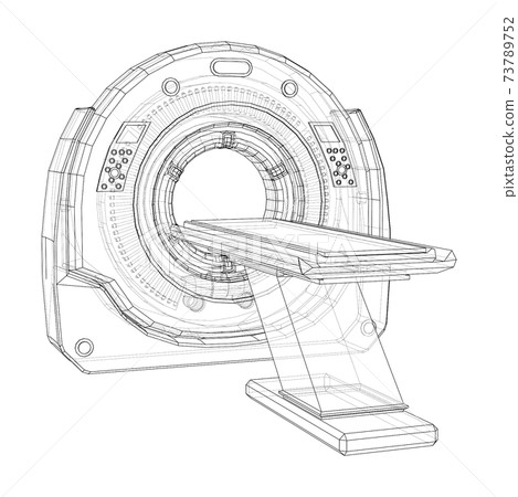 3d illustration of a MRI machine 73789752