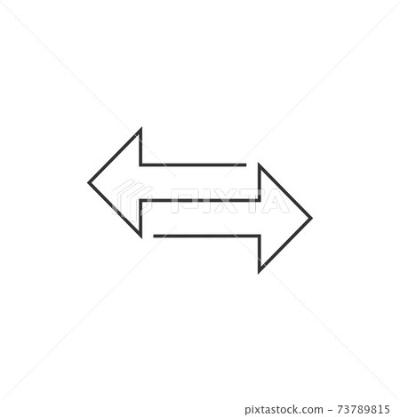 Transfer arrow icon. Vector illustration, flat design 73789815