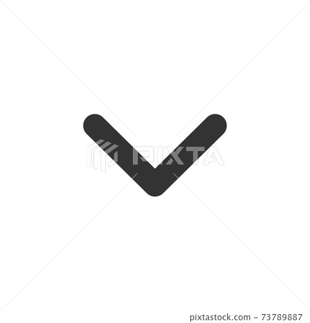 Arrow, down icon. Vector illustration, flat design. Arrow, down icon. Vector illustration, flat design. 73789887