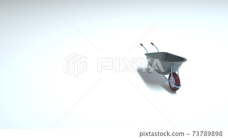 3d picture garden metal wheelbarrow, design element isolated on white background. Gardening tools, a wheelbarrow for working in the garden. 3d picture garden metal wheelbarrow, design element isolated on white background. Gardening tools, a wheelbarrow for working in the garden. 73789898