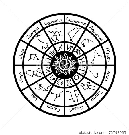Horoscope monochrome 73792065
