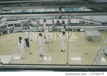 morning assembly, blue collar worker, laborer 73792575