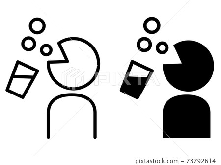 Gargle icon pictogram line art and painting - Stock Illustration ...