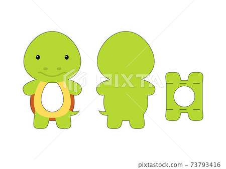 Cute die cut turtle chocolate egg holder template. Retail paper box for the easter egg. Printable color scheme. Laser cutting vector template. Isolated vector packaging design illustration. Cute die cut turtle chocolate egg holder template. Retail paper box for the easter egg. Printable color scheme. Laser cutting vector template. Isolated vector packaging design illustration. 73793416