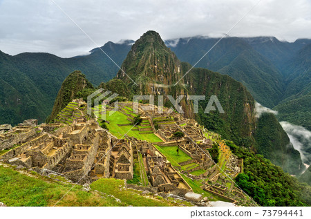 View of the Machu Picchu in Peru 73794441