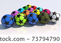 Concept of colorful balls on white 73794790